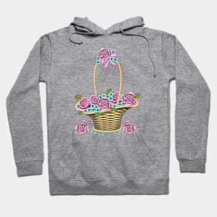 Floral Basket - Roses Basket Hoodie